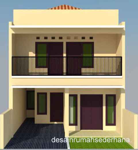 Desain Rumah  Sederhana  2  Lantai  Tanah 6 x 12 M 